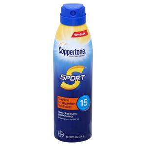 lot 1612 image: Coppertone Sport Continuous Sunscreen Spray SPF 15 5.5 oz