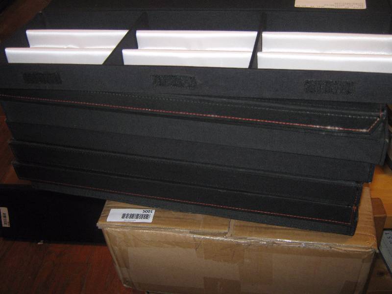 lot 5041 image: 7 ct. lot 9 compartment storage tray for jewelry, watches, glasses, etc. 19 x 6 x 1-14