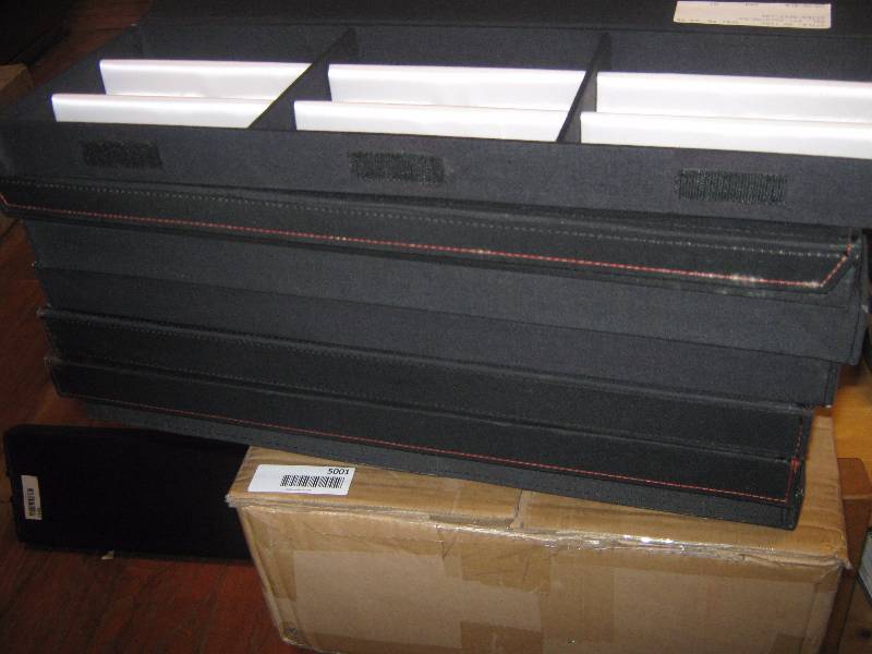 lot 5042 image: 7 ct. lot 9 compartment storage tray for jewelry, watches, glasses, etc. 19 x 6 x 1-14