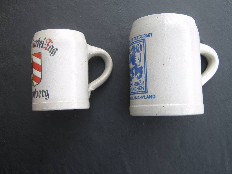 lot 5072 image: 2 ct. lot beer steins, Lowenbrau
