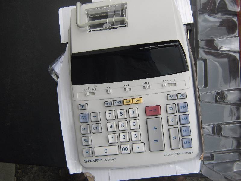 lot 5085 image: Sharp EL- 2192R II Electronic Printing Calculator   120 rolls of paper