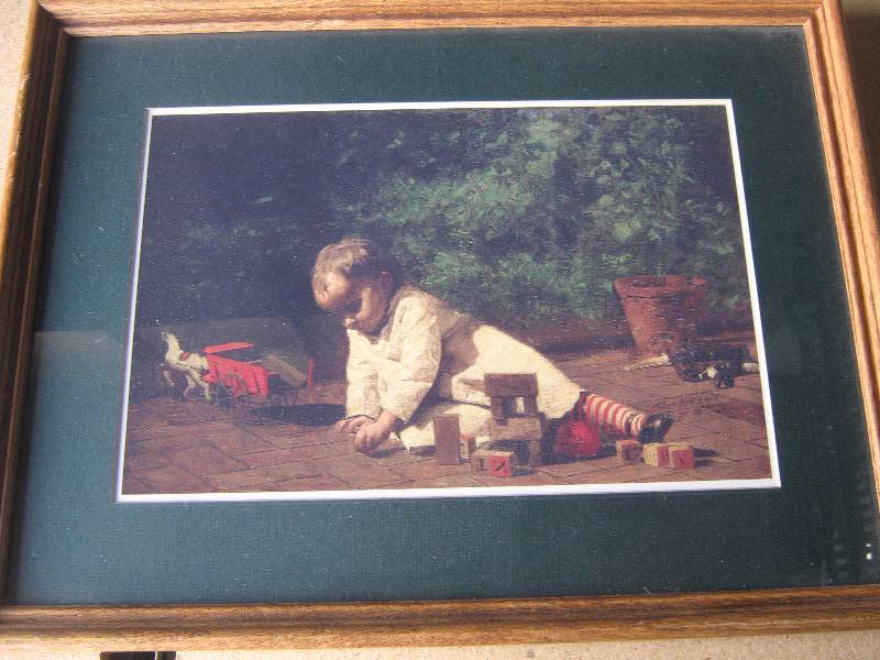 lot 5107 image: Print No. 2871 Thomas Eakins 1844-1916 Boy at Play 1876 Measures 17-12 13-12 framed, matted