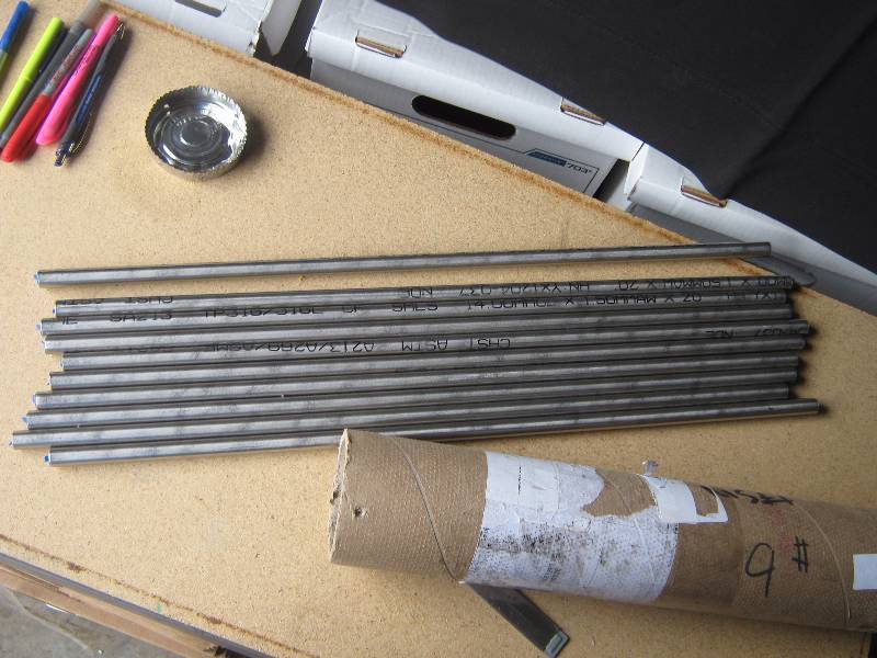 lot 5117 image: 10 ct. lot stainless steel seamless tube 716 inner diameter, 916outer diameter  24 long