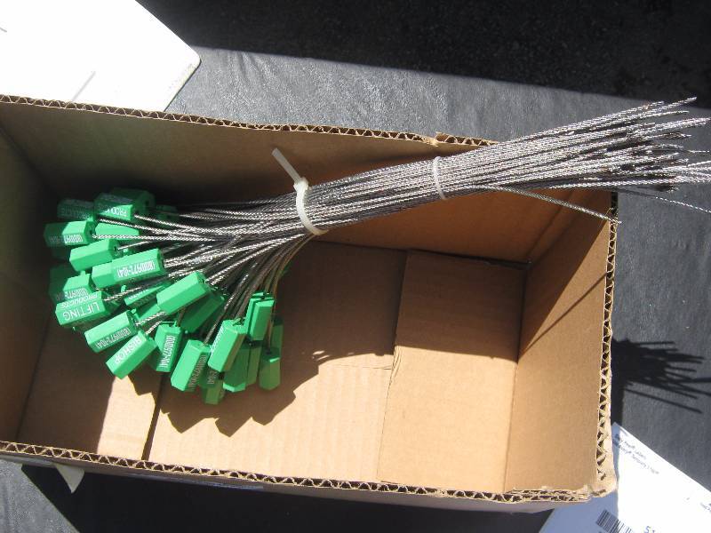 lot 5177 image: 98 ct. Bishop Lifting Products Loop Sling for concrete
