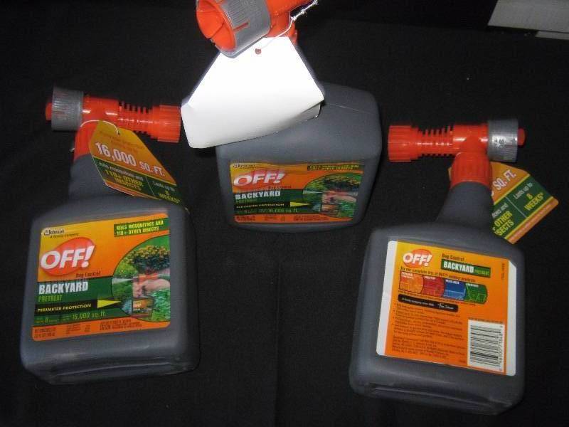 lot 5226 image: 3 ct. lot Off Bug Control Backyard 16,00 sq. ft. coverage per bottle last up to 8 weeks