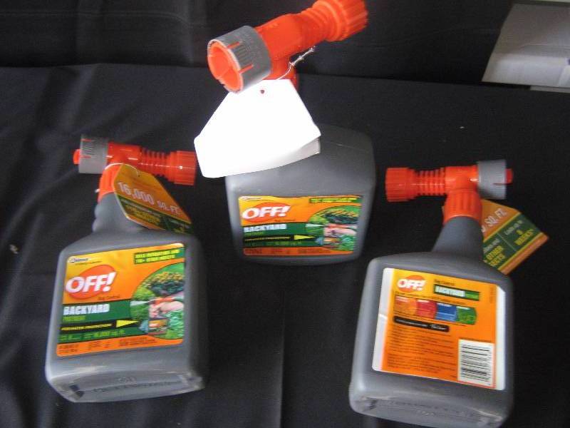 lot 5227 image: 3 ct. lot Off Bug Control Backyard 16,00 sq. ft. coverage per bottle last up to 8 weeks