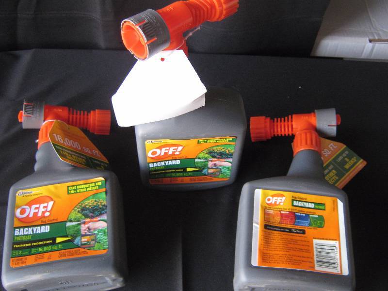 lot 5228 image: 3 ct. lot Off Bug Control Backyard 16,00 sq. ft. coverage per bottle last up to 8 weeks
