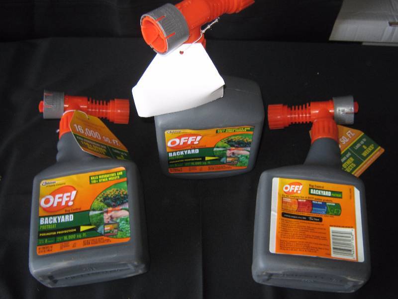 lot 5229 image: 3 ct. lot Off Bug Control Backyard 16,00 sq. ft. coverage per bottle last up to 8 weeks