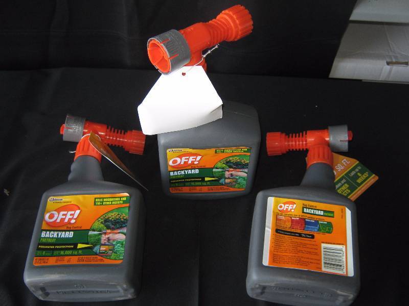lot 5230 image: 3 ct. lot Off Bug Control Backyard 16,00 sq. ft. coverage per bottle last up to 8 weeks