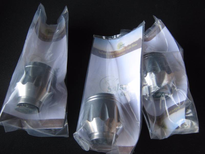 lot 5249 image: 3 ct. lot Solar Goose 3 wall spot light head