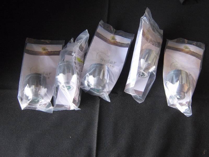 lot 5252 image: 5 ct. lot Solar Goose 7 LED Flood Light head