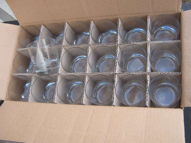 lot 5268 image: 36 ct.lot  Libby 917C Miller Spade heavy base 11 oz. rocks glasses