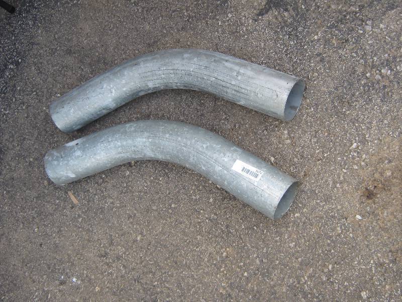 lot 5272 image: 2 ct. lot Electrical Metallic tubing 45 degree steel sweeps 3-12 wide