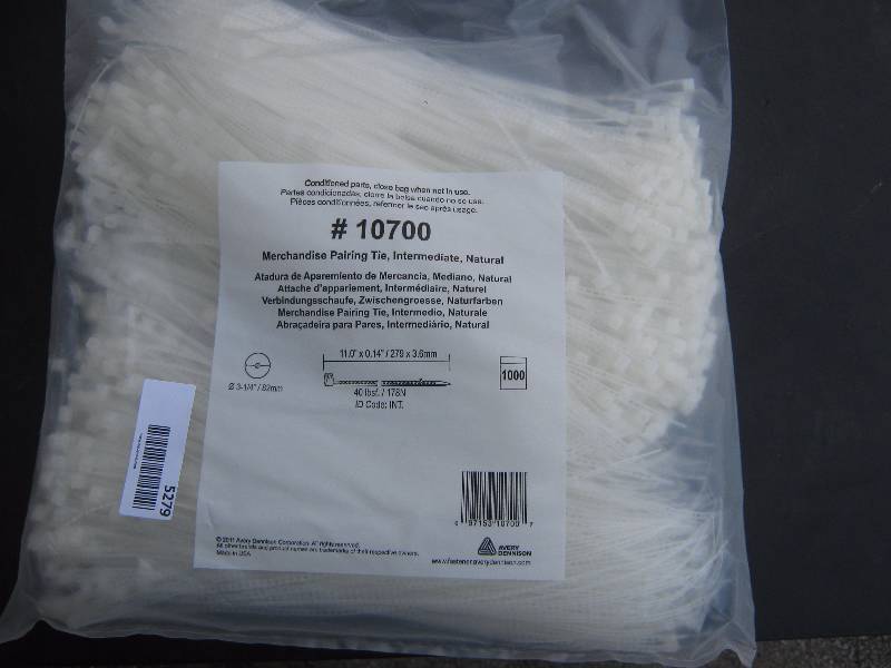lot 5279 image: 1 bag merchandise pairing ties #10700 3-14 82 mm approx. 1000 per bag