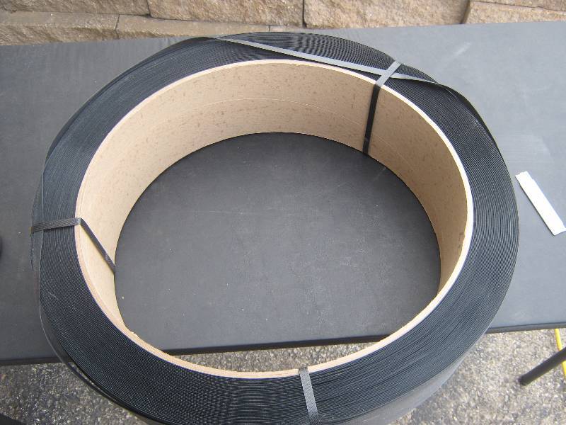 lot 5282 image: Crown packaging Corp. HCLD Black banding 16 x 6 core size 9000 feet 12 width 0.015 thick 300 nominal break strength HCLDB900-BX