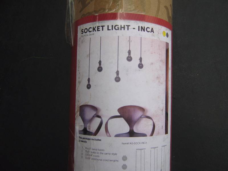 lot 5289 image: Blik Wall Graphic Art Mina Javid Socket Light INCA clings