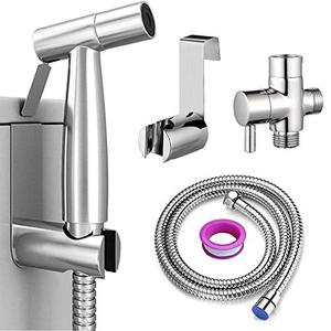 lot 4491 image: OTTOLIVES Handheld Bidet Sprayer for Toilet, Spray Attachment with Hose for Feminine Wash, Baby Cloth Diaper Washer, Stainless Steel Cleaner and Shower Sprayer for Pet, Bathroom or Toilet