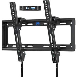 lot 4498 image: Mounting Dream TV Wall Mounts Tilting Bracket for 26-55 Inch LED, LCD TVs up to VESA 400 x 400mm and 88 LBS Loading Capacity, TV Mount with Unique Strap Design for Easily Lock and Release MD2268-MK