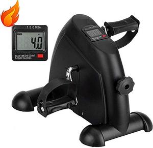 lot 4512 image: Mini Exercise Bike, AGM Digital Under Desk Bike Foot Cycle Arm & Leg Peddler Machine with LCD Screen Displays(Black)