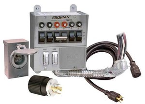 lot 4514 image: Reliance Controls Corporation 31406CRK 30 Amp 6-circuit ProTran Transfer Switch Kit for Generators (7500 Watts).,Gray