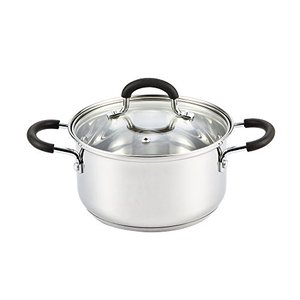 lot 4516 image: Cook N Home 3 Quart Sauce Pot Casserole Pan Stockpot saucier, 3 QT, Silver