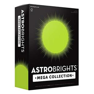 lot 4518 image: Astrobrights Mega Collection, Colored Paper, Neon Green, 625 Sheets, 24 lb89 gsm, 8.5 x 11 - MORE SHEETS (91672)