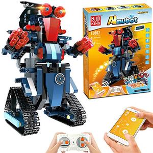 lot 4525 image: Anysun STEM Building Blocks Robot, Remote and APP Controlled Robot Creative Toys Educational Building Kits Intelligent Rechargeable Construction Building Robot Learning Toy Gift for Boys Girls