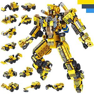 lot 4530 image: LUKAT Robot STEM Building Toys for 6 Year Old Boys, 573 pcs Construction Toy Engineering Building Bricks Construction Vehicles Kit Best Gift for Kids Age 5 6 7 8 9 10 11 12 Year Old