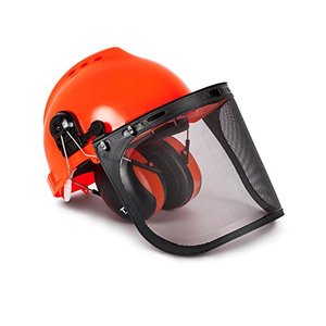 lot 4551 image: TR Industrial TR88011 Hard Hat Forestry Safety Helmet & Ear Muffs