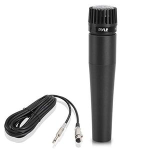 lot 4554 image: Professional Handheld Moving Coil Microphone - Dynamic Cardioid Unidirectional Vocal, Built-in Acoustic Pop Filter, Includes 15ft XLR Audio Cable to 14 Audio Connection - Pyle PDMIC78