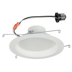 lot 4571 image: Westinghouse Lighting 4104500 80-Watt Equivalent 6-Inch Recessed LED Downlight Dimmable Warm Energy Star Light Bulb with Medium Base, White Trim