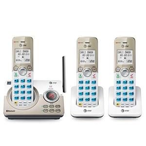 lot 4576 image: AT&T DL72319 DECT 6.0 3-Handset Cordless Phone for Home with Connect to Cell, Call Blocking, 1.8 Backlit Screen, Big Buttons, intercom, and Unsurpassed Range