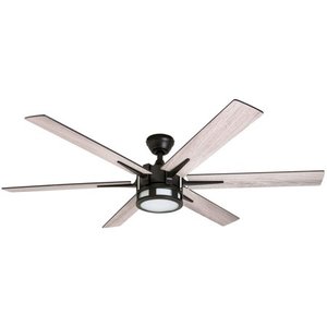 lot 5426 image: Honeywell Kaliza 56-Inch Espresso Bronze Indoor LED Ceiling Fan with Remote