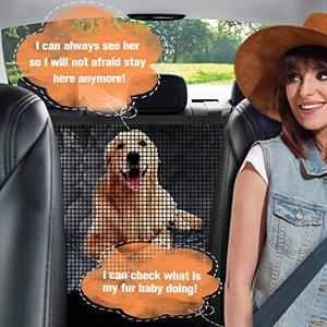lot 5428 image: PETICON Car Seat Cover for Dogs, 100% Waterproof Dog Seat Cover for Back Seat with Mesh Window, Scratchproof Dog Car Hammock for Cars, Trucks, SUVs, Jeep, Nonslip Back Seat Protection