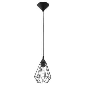 lot 5429 image: Eglo Lindell 1-Light Matte Black Pendant