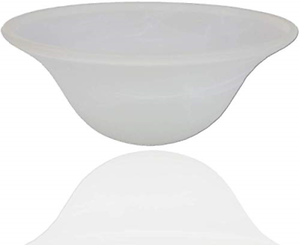 lot 5433 image: Alabaster White Glass Lamp Shade Replacement For Floor Lamp
