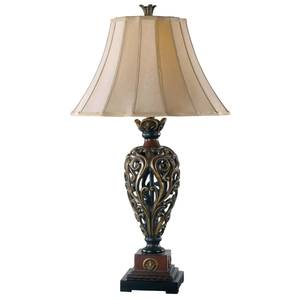 lot 5434 image: Kenroy Home 20180GR Iron Lace Table Lamp