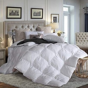 lot 5435 image: L LOVSOUL Down Comforter King All Season Duvet Insert (White,106x90inches)