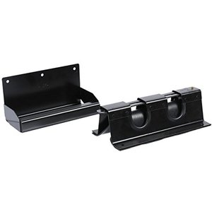 lot 5440 image: Double Holder for Cargo Bar Load Locks  Classic Rod Carrier, Bolt-on to TruckTrailerWarehouseGarage Walls  2-Piece Restraint  Bottom Foot Protector