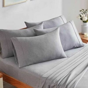 lot 5442 image: Charisma Microfiber Queen Sheet Set in Heather Grey