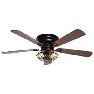 lot 5452 image: 48 Low Profile Metal 5-Blade Ceiling Fan with Remote