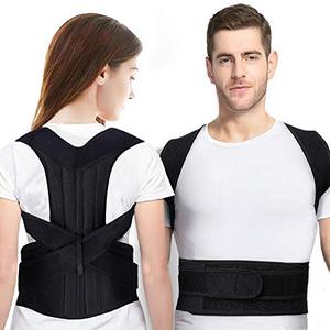 lot 6944 image: Posture Corrector for Men and Women Adjustable Back Brace with Back Support for Correct Posture and Relieve Pain in Neck, Back and Shoulder (Black, S)