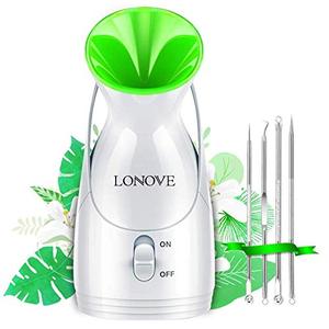 lot 6962 image: Facial Steamer - Upgraded Face Steamer for Facial Deep Cleaning Professional Face Humidifier Moisturizing Warm Mist Sauna for Blackheads Acne Cleanse Unclog Pores Sinuses at Home SPA Mothers Day Gifts