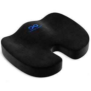 lot 6965 image: Everlasting Comfort Memory Foam Seat Cushion for Back, Coccyx, & Tailbone Pain Relief - Work, Desk, Car, Gaming, and Home Office Accessories - Sciatica Chair Cushion Pad (Black)