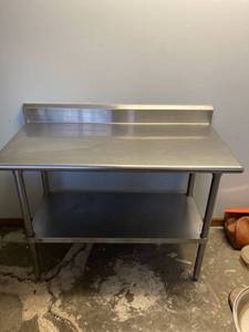 lot 1585 image: 48 all stainless steel table