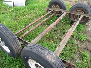 lot 1095 image: Lot of  Tandem Axles, Springs and Tires for a 10,000 LB or Less Utility Trailer