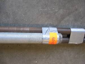 lot 5034 image: 3 PIECES ALL THREAD ROD 1 PC. 12 X 1 38  &  2 PCS. 28 X 1