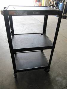 lot 5039 image: 3 SHELF APPOLLO  ROLLING CART, 4 WHEELS 18D X 24W X 42T