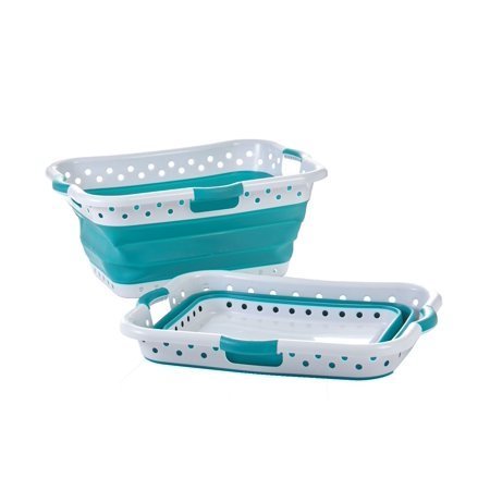 lot 6076 image: Pop & Load COLLAPSIBLE LAUNDRY BASKET ULTRA-SLIM UTILITY SEE DESCRIPTION