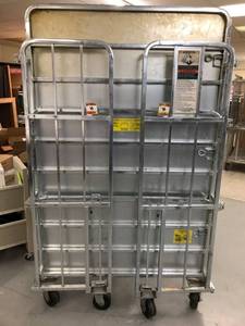 lot 1051 image: Cannon Carts Foldable Rolling Metal Shelving